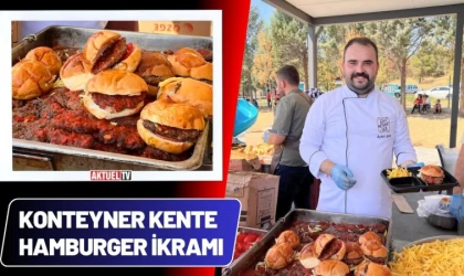 Konteyner Kente Hamburger İkramı