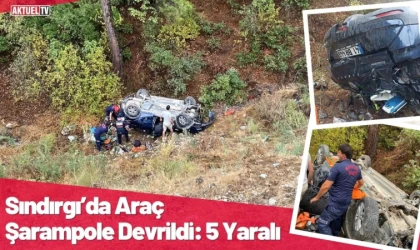 Sındırgı’da Araç Şarampole Devrildi: 5 Yaralı