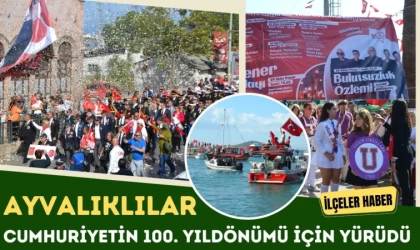 Ayvalık Cumhuriyetin 100. Yıldönümü İçin Yürüdü