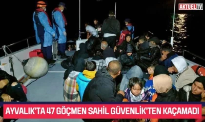 Ayvalık’ta 47 Göçmen Sahil Güvenlik’ten Kaçamadı