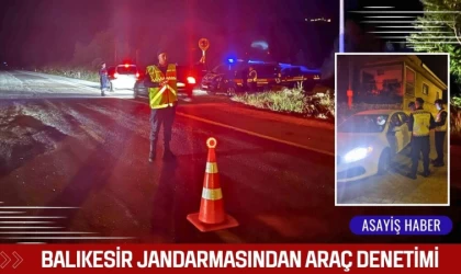 Balıkesir Jandarmasından Araç Denetimi