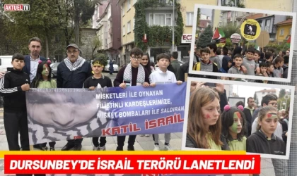 Dursunbey'de İsrail Terörü Lanetlendi