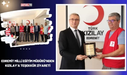 Edremit Milli Eğitim Müdürü’nden Kızılay’a Teşekkür Ziyareti