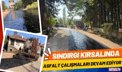 Sındırgı Kırsalında Asfalt Çalışmaları Devam Ediyor