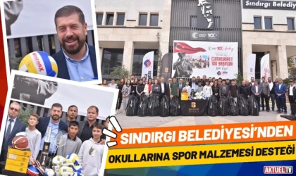 Sındırgı Okullarına Spor Malzemesi Desteği