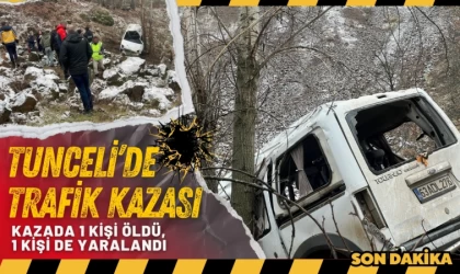 Tunceli’de trafik kazası: 1 ölü, 1 yaralı