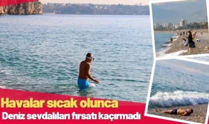 Yurtta kış, Antalya’da yaz aylarını aratmayan görüntü